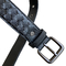 7 pin buckle Knitted Leather Belt , Ladies Skinny Belt 1.25In Width